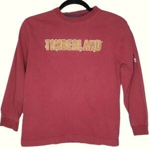 Timberland Burgundy Long Sleeve T-shirt Kids Small (8-10)